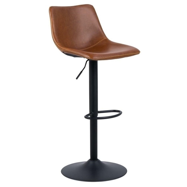 Stołek barowy Oregon high PU brandy - ACTONA